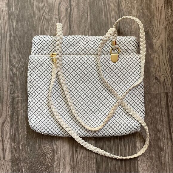 Vintage White Alumesh Rope strap Purse Bag - Picture 5 of 14